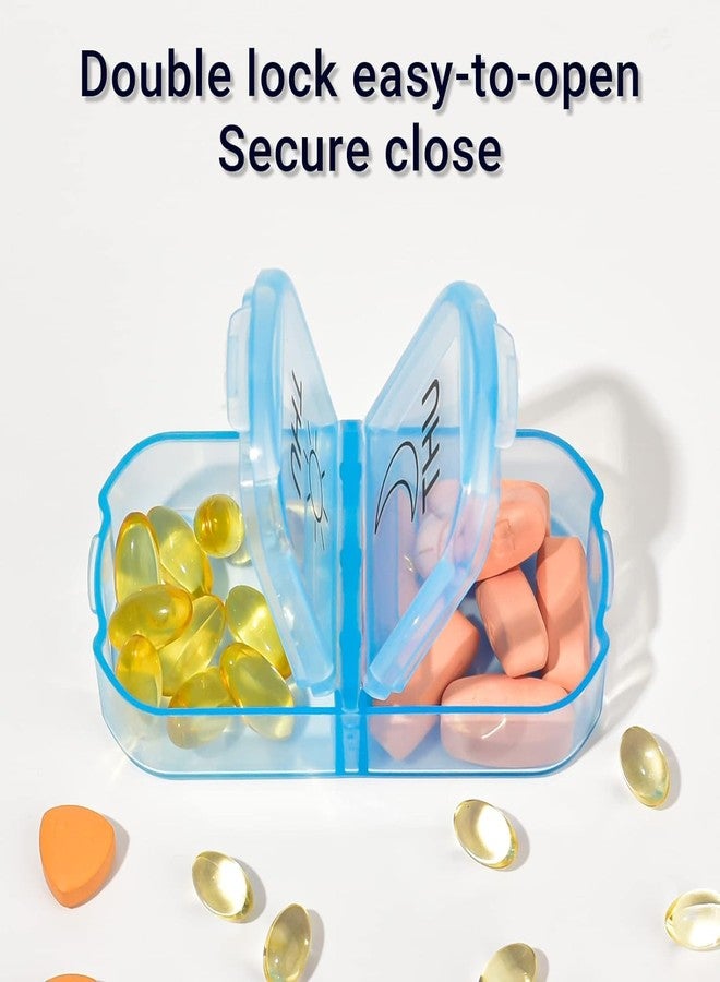 Rabbonix Weekly Medicine Organizer Box 02 Times a Day, Tablets Container Case Travel Pill Box For 07 days | Multicolor | 01 Pcs - Image 5